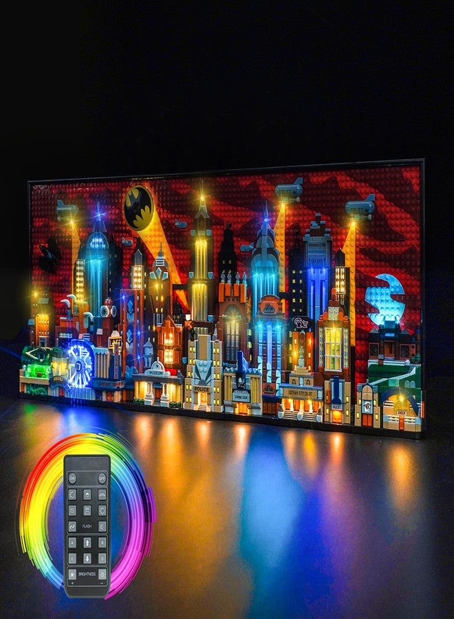 BrickBling Lighting Kit Compatible with Lego The Animated Series Gotham City™ 76271, Bricks Not Included (RC Version Light) - Image 1